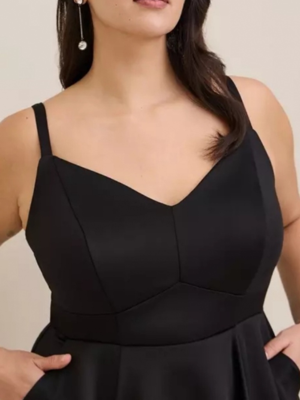 Torrid Mini Scuba Lace Up Fit-And-Flare Black Mini Dress Corset NWT 3X (22-24) - Picture 3 of 13